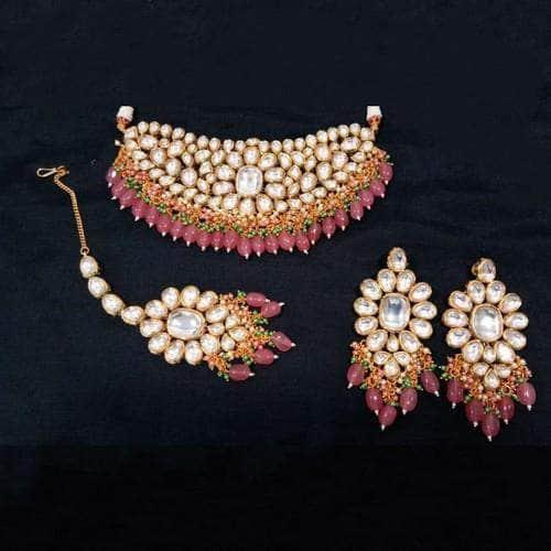 Ishhaara Big Kundan Choker Necklace Set