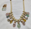 Ishhaara Pearl Split Multi Stone Simple Necklace