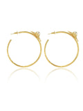 Ishhaara Pearl Sunflower Big Hoop Earring
