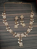 Ishhaara American Diamond Necklace Set With Earrings
