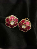 Ishhaara Designer Polki Stud Earrings