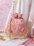 Ishhaara Pink Designer Tassel Potli Bags