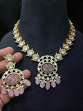 Ishhaara Doublet Stone Uncut Polki Necklace Set