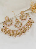 Ishhaara Pink Elegant Simple Kundan Choker