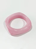Ishhaara Pink Fashionable And Bold Marble Pattern Acrylic Bracelet