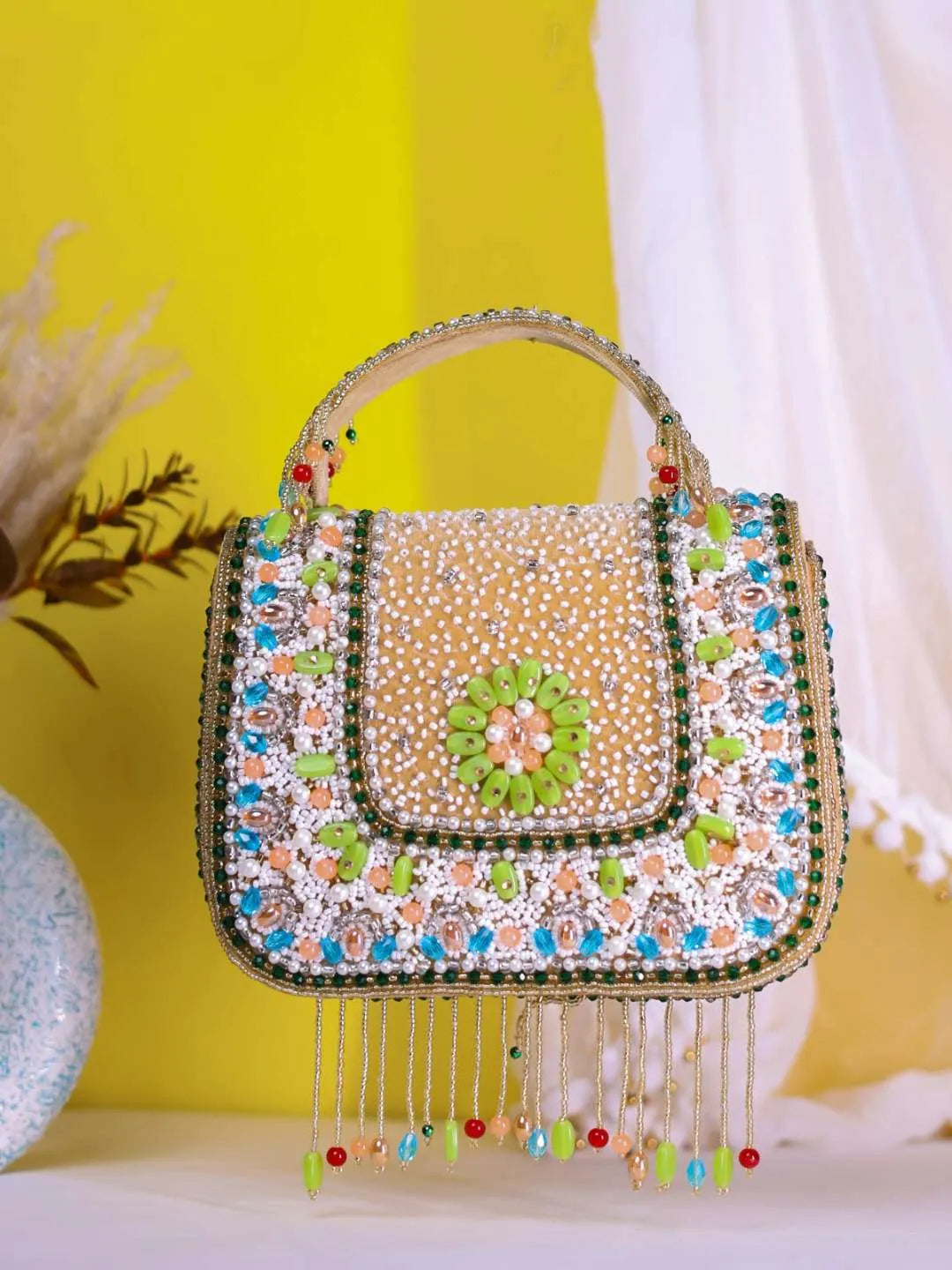 Buy Festive Blossom Mdf Clutch Bag Online Ishhaara