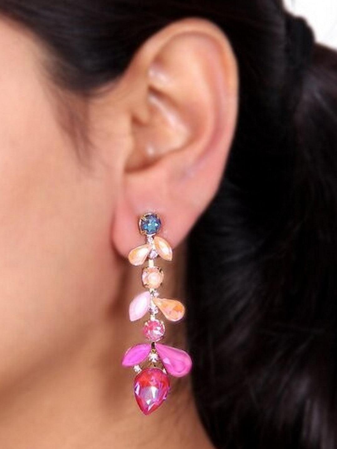 Ishhaara Pink Gradient Drop Earrings - Pinkvilla