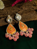 Ishhaara Hand Painted Meenakari Monalisa Beeds Earring