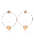 Ishhaara Hoop Crystal Earrings Mint Green