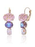 Ishhaara Marble Crystal Stud Earrings Pink