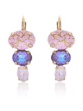 Ishhaara Marble Crystal Stud Earrings Pink