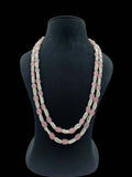 Ishhaara Pink Multicolor Gemstone Beaded Necklace