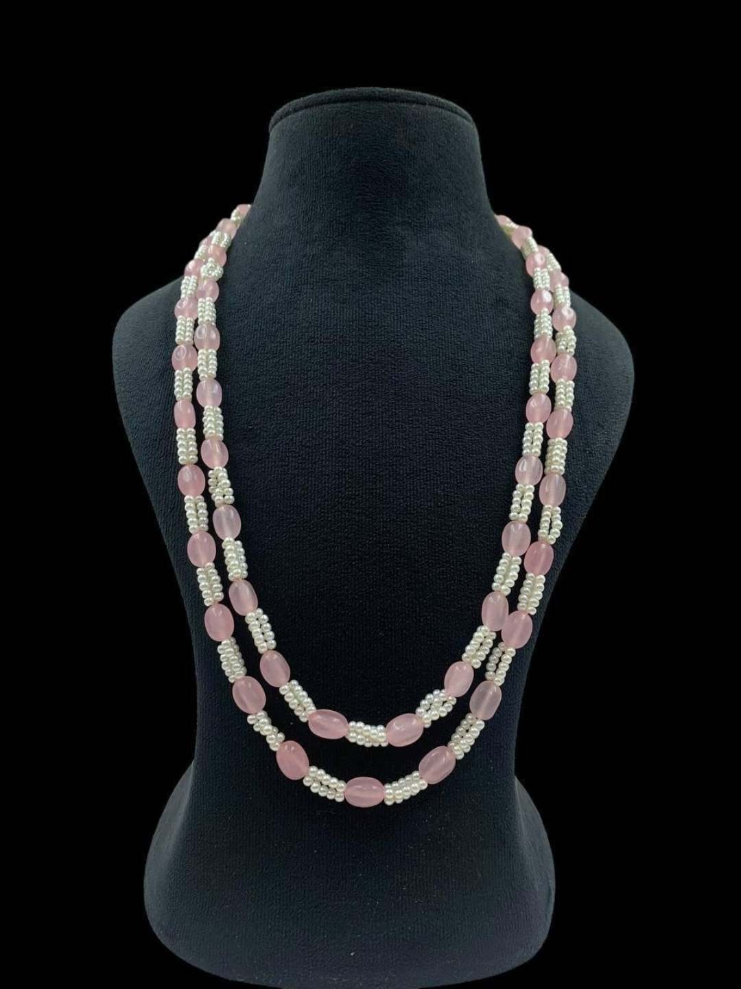 Ishhaara Pink Multicolor Gemstone Beaded Necklace