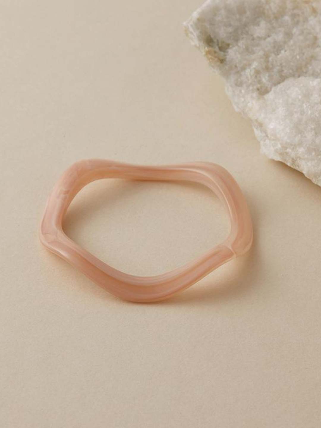 Ishhaara Pink Multicolor Irregular Shape Bangle