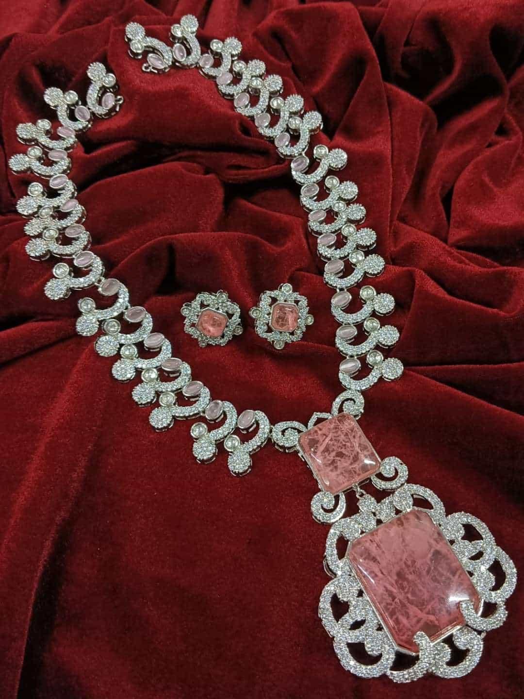 Ishhaara Pink Neeta Ambani Inspired Emerald Necklace