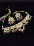 Ishhaara Pink Pachi Kundan Rajwadi Choker Necklace