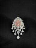 Ishhaara Pink Pastel Pop Zircon Stone Studded Brooch
