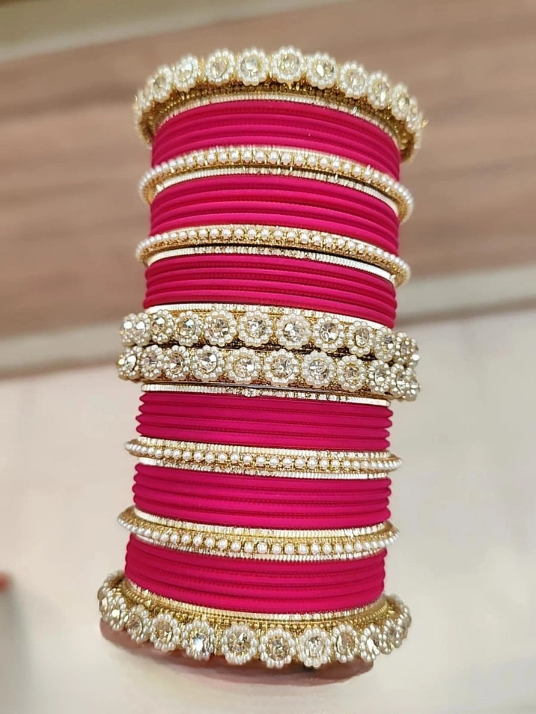 Ishhaara Pink Pearl And Kundan Studded Bridal Chooda