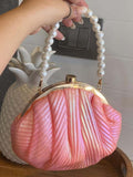 Ishhaara Pink Pleated Batua Bags