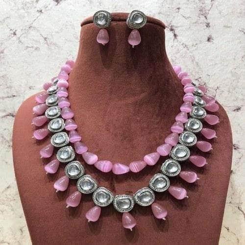 Ishhaara Precious Stone Kundan Ad Layered Necklace