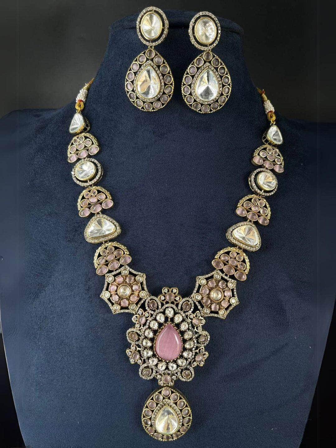 Ishhaara Ruby Polki Kundan Long Necklace