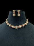 Ishhaara Pink Single Line Polki Kundan Choker Set
