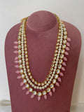 Ishhaara Pink Stunning Kundan Long Necklace