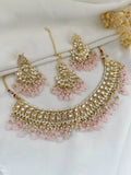 Ishhaara Pink Traditional Square Shaped Kundan Choker Necklace