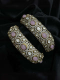 Ishhaara Victorian Pastel Oval Stone Bangle