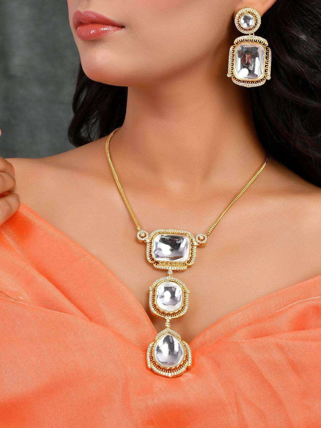 Ishhaara Polki Chunkey Pendant Necklace Set