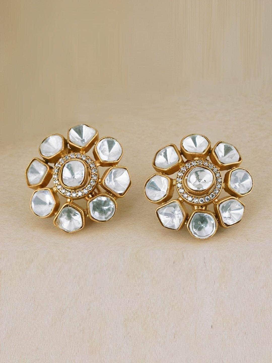 Ishhaara Polki Kundan Studs