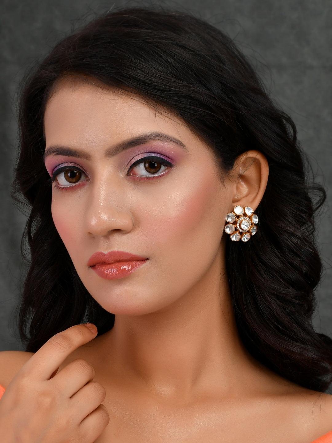 Ishhaara Polki Kundan Studs