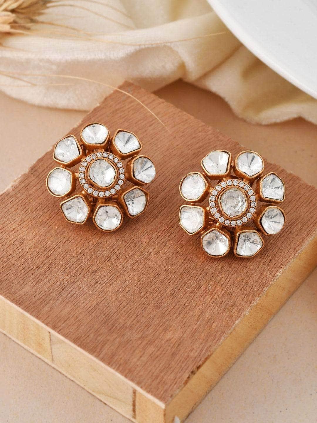 Ishhaara Polki Kundan Studs