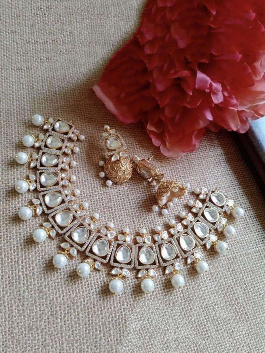 Ishhaara Polki Set With Jumki Earring