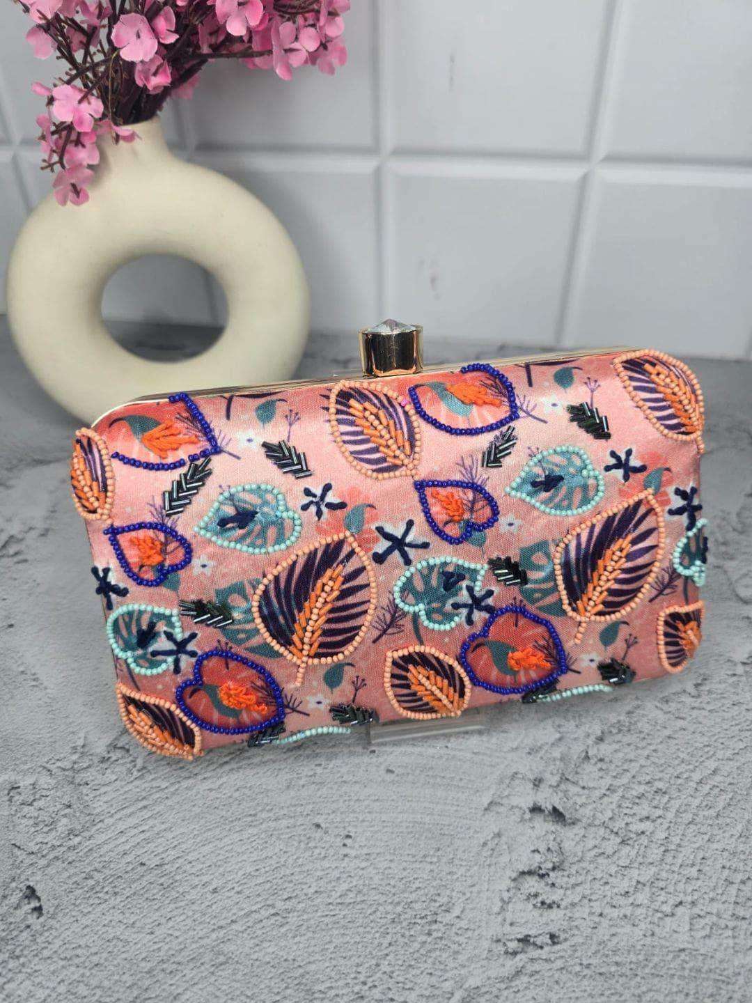 Ishhaara Printed Embroidered Clutch