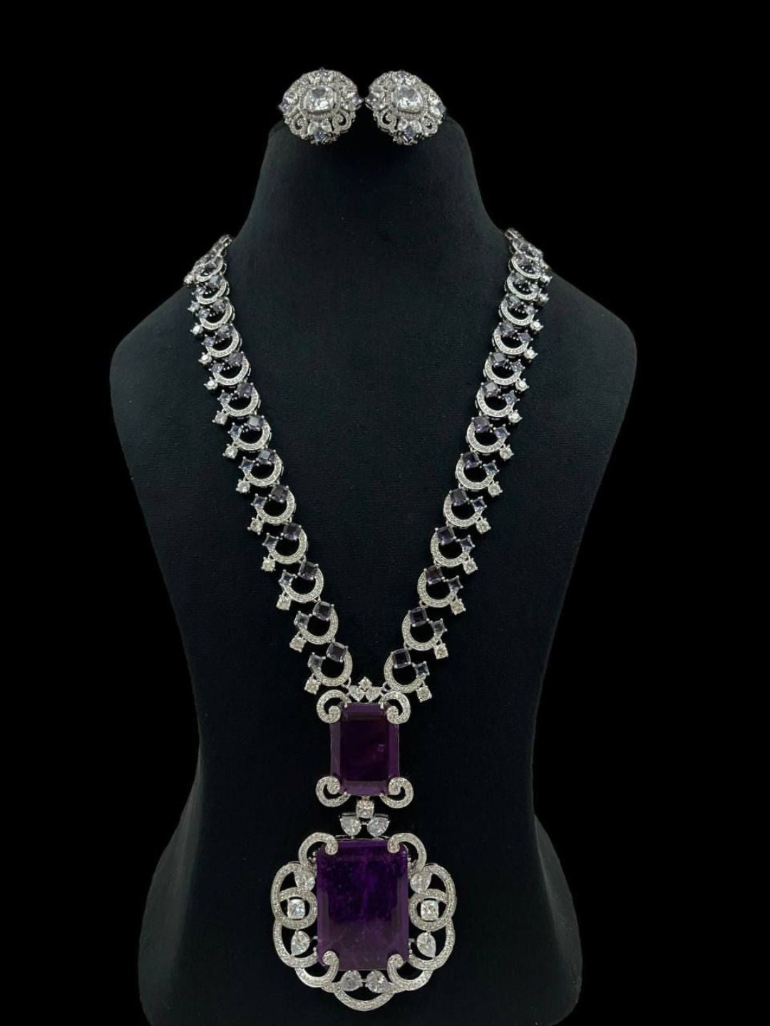 Ishhaara Purple Neeta Ambani Inspired Emerald Necklace