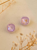 Ishhaara Purple Pearl Square Earrings
