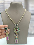 Ishhaara Purple Sabyasachi Style Handmade Fusion Necklace Set