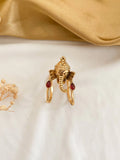 Ishhaara Real Kemp Classic Ganesha Vanki Finger Ring