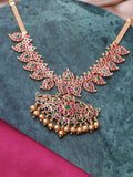 Ishhaara Real Kemp Studded Mango Necklace Set