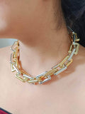 Ishhaara Rectangular Link Acrylic Necklace