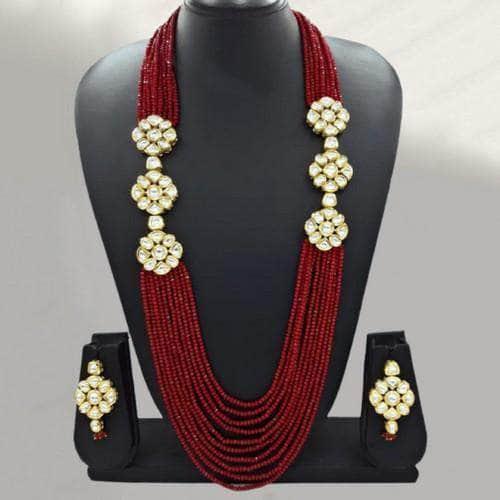 Ishhaara 3 Motif Side Patch Necklace Set