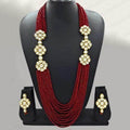 Ishhaara 3 Motif Side Patch Necklace Set