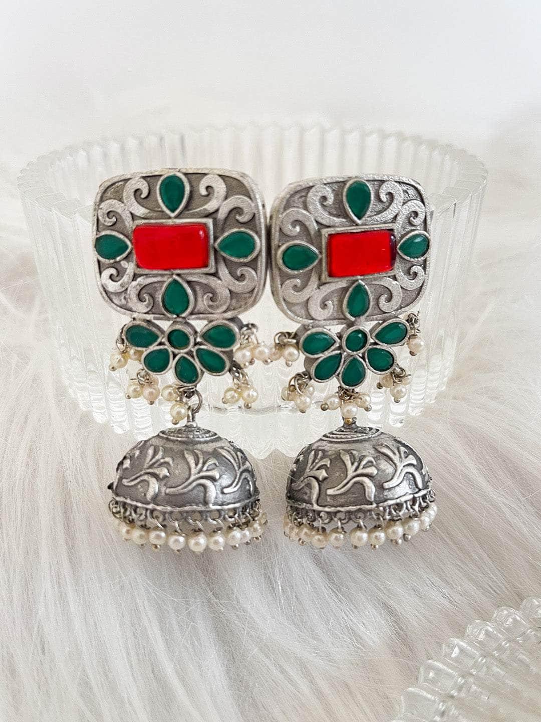 Ishhaara Antique Traditional Jhumka Earrings