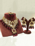 Ishhaara Big Kundan Long Pendant Necklace Set
