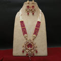 Ishhaara Crystal Kundan Pendant Cord Necklace