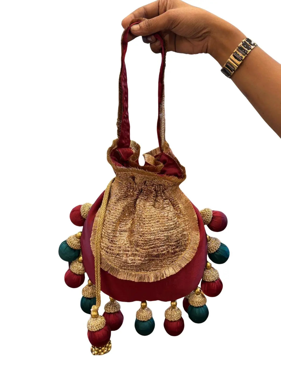 Ishhaara Red Jhumka Potlibag