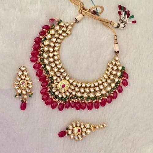 Ishhaara Kundan Square Jadau Necklace Set