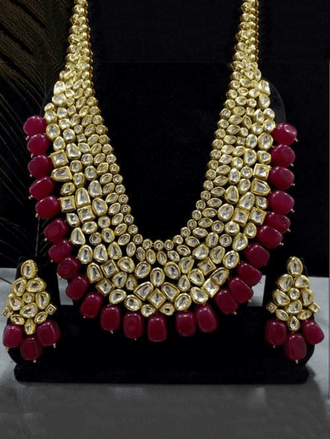 Ishhaara Long Multi Layered Abstract Kundan Necklace