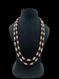 Ishhaara Red Multicolor Gemstone Beaded Necklace